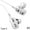 White, variant on WENXUAN 35mm In-ear Wired Headphones Quad-core Dual Dynamic Bass Stereo Music Earbuds Mic Sports Canceling With Noise Earphone (black)