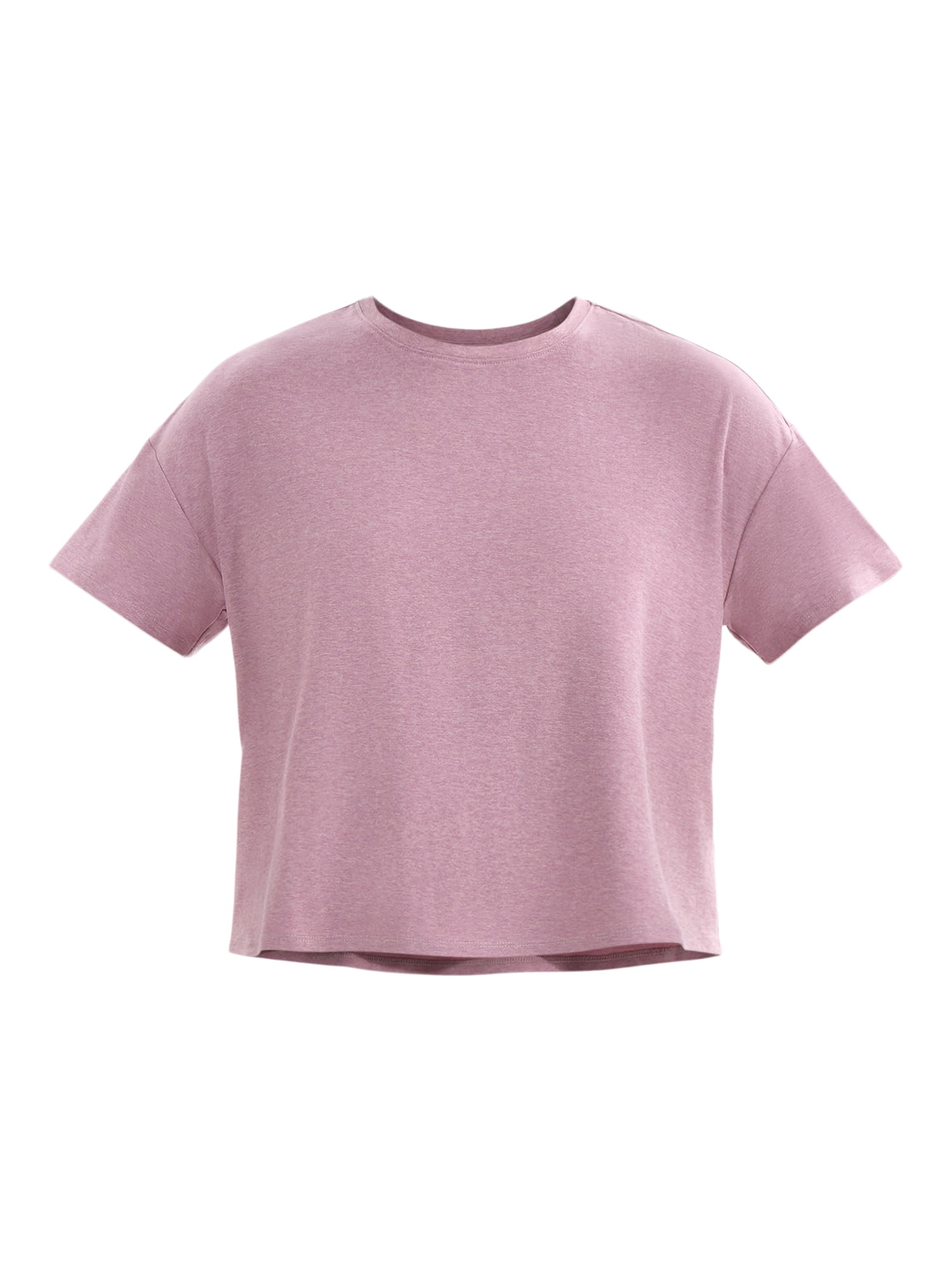 Athletic Works Women's ButterCore Cropped Tee with Short Sleeves, Sizes XS-XXXL
