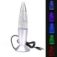 thumbnail image 1 of EASTIN Fusée 3D Lampe de Lave Multicolore Changeante RVB Led Veilleuse Pailletée Noël, 1 of 5