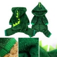 thumbnail image 4 of Small Medium Dog Fun Dinosaur Hoodie Jacket Coat,Pet Cat Puppy Winter Warm Plush Clothes, 4 of 9