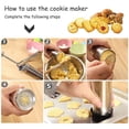 thumbnail image 4 of Prensador De Galletas, Conjunto De Pistola De Prensa De Galletas, Fabricante De Galletas Con 20 Discos Y 4 Puntas De Glaseado Para Hornear En La Cocina Diy Yuarrent HA022000-00, 4 of 7