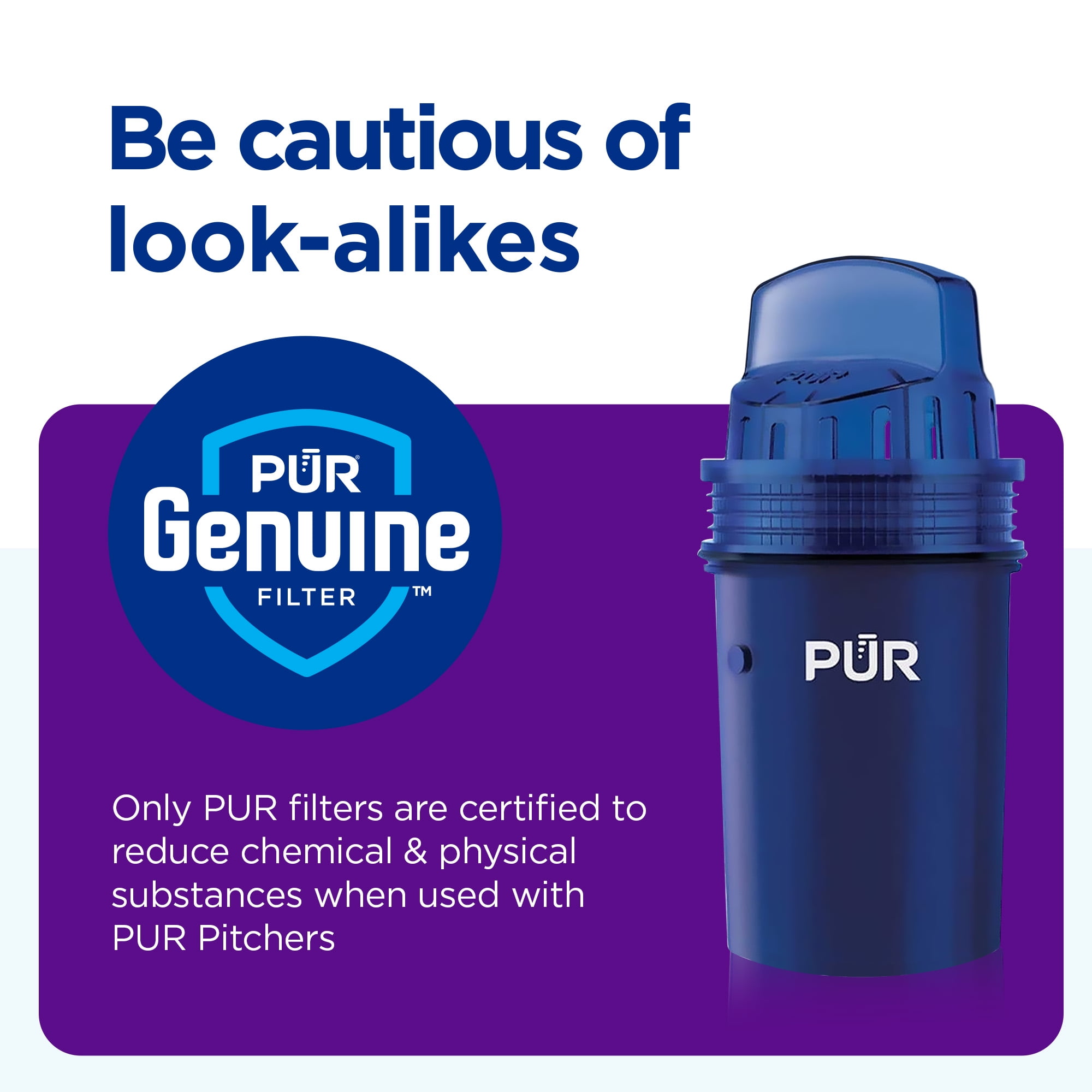 PUR 7 Cup Water Filtration Pitcher, Blue, PPT700WAV4
