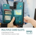 thumbnail image 6 of CaseMe Leather for Samsung Galaxy S21 Case with Card Holder, Wallet Case for Women Men with RFID Blocking, Durable Leather Kickstand Magnetic Clasp Shockproof Phone Case for Samsung Galaxy S21 6.4", 6 of 13