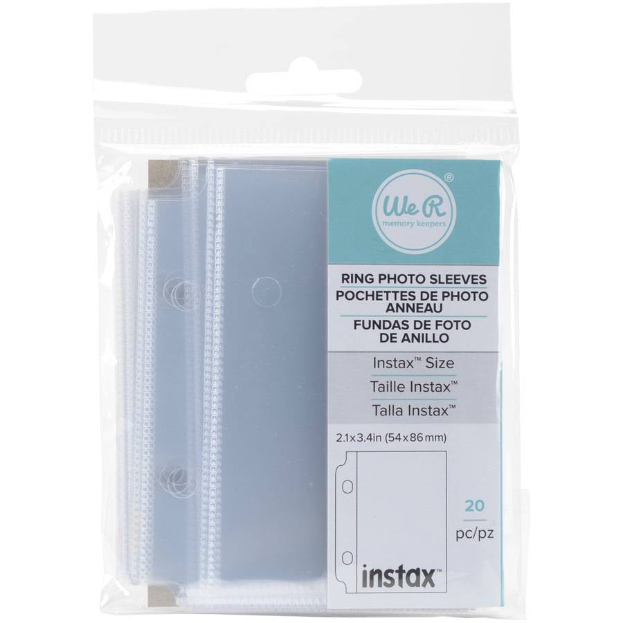 American Crafts 20 Piece We R Memory Keepers Instax Photo Sleeves 2.1 x 3.4