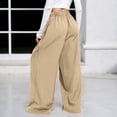 thumbnail image 6 of Bibifish Womens Pants Slate Pleated Waist Lightweight Baggy Tapered Leg Pants Outdoor Trips Daily Wear Trousers With Side Pockets, 6 of 6