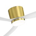 thumbnail image 5 of Breezary 52 Inch Black/White Flush Mount LED Ceiling Fan with Lights Remote(3-Blade) GoldWhite, 5 of 5