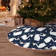 thumbnail image 4 of Salouo Swan Christmas Tree Skirt 36" Farmhouse Christmas Decorations Snowman Xmas Tree Skirt Tree Mat for Holiday Party Decor, 4 of 8