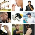 thumbnail image 6 of 1 pc High Decibel Sports Whistle Coach Referee Whistle With Lanyard Stainless Steel Whistle for Football Basketball Swimming Climbing Hiking Outdoor Team Organize Training Activities 2x0.7x0.8in, 6 of 9