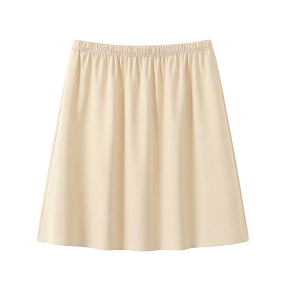 APEXFWDT Women's Half Slip Skirt Elastic Waist A Line Underskirt Short Slip for Under Dresses Skirts and Everyday Layering