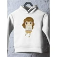 thumbnail image 3 of Girl Carrying Her Pet Hamster Hoodie Toddler - Toddler Hoodie, White, 3 of 4