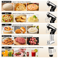 thumbnail image 4 of SeaSpark 6 in 1 Multifunctional Stand Mixer with 6.3 QT Stainless Steel Bowl, 6 Speed Tilt-Head Meat Grinder, Juice Blender, Pasta, Black, 4 of 8