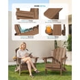 thumbnail image 4 of Folding Adirondack Chair, All-Weather HDPE Fire Pit Patio Chair, Teak, 4 of 7