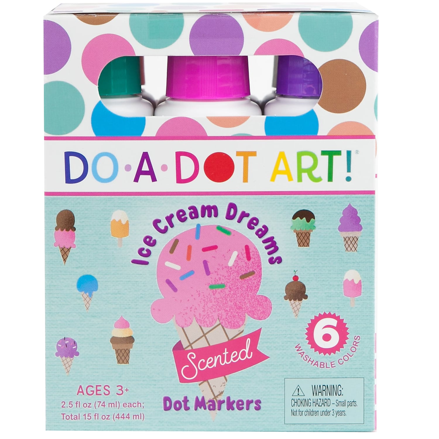 Do-A-Dot Art Ice Cream Dreams Scented Markers 6 Markers/Pack (DAD203)