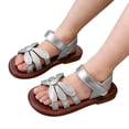 thumbnail image 6 of Ruyang Sandals for Toddler Girls Flower Open Toe Anti Slip Rubber Sole Shoes Kids Hook and Loop Swim Beach Summer Flat Shoes, 6 of 9