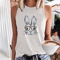 thumbnail image 2 of T-Shirt Sans Manches Imprimé Décontracté Col Rond Été de Pâques pour Femmes, Grande Taille en Solde, 2 of 6