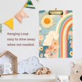 thumbnail image 4 of FORMRS Acrylic Clipboard with Low Profile Clip Standard A4 Letter Size, 12.5" x 9", Beige Rainbow Clouds, 4 of 8