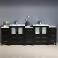 thumbnail image 3 of Fresca Torino 84" Espresso Modern Double Sink Bathroom Cabinets w/ Integrated Sinks, 3 of 3