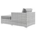 thumbnail image 6 of Lounge Chair Chaise, Rattan, Wicker, Grey Gray, Modern Contemporary Urban Design, Outdoor Patio Balcony Cafe Bistro Garden Furniture Hotel Hospitality, 6 of 8