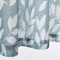 thumbnail image 3 of Blue Kitchen Tier Curtains 24" Short White Leaf Print Café Curtains for Small Windows 2 Panels, 3 of 6