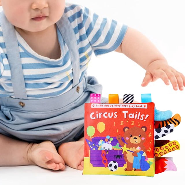 Libro de tela para bebé CUTICAT con animales en 3D juguetes de aprendizaje preescolar