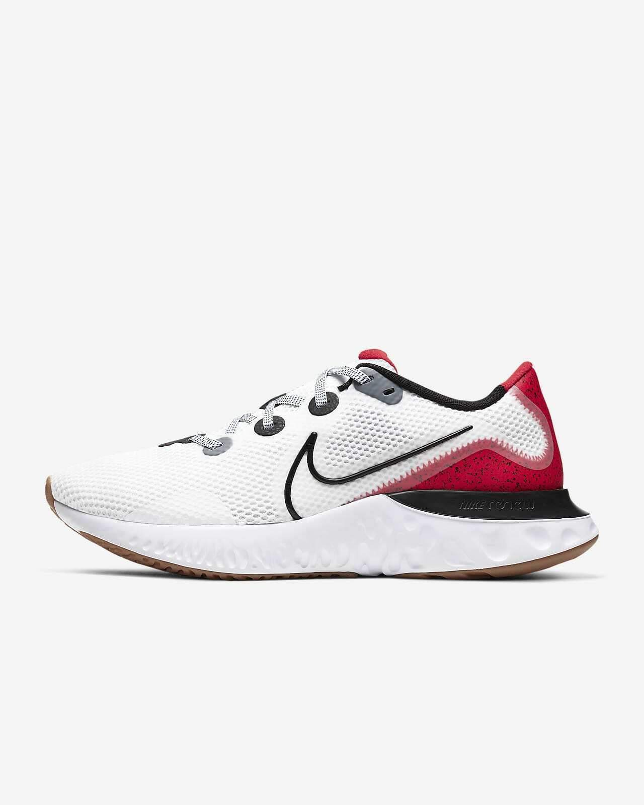 Nike Renew Run White/Black/University Red Men's Running Shoes Size 12 ...