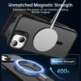 thumbnail image 3 of Magnetic for iPhone 15 Case with Screen Protector, Built-in Metal Camera Kickstand,[Compatible with Magsafe] [Wireless Charging] Matte Protective Phone Cover 6.1" for Men Women Girls - Black, 3 of 14