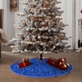 thumbnail image 4 of Daiia Blue Circles Mosaic Drawing Merry Christmas Tree Skirt , Xmas Large Lace-up Tree Skirt, Santa Snowflakes Rustic Home Decorations New Year Party Farmhouse Decor-36", 4 of 6