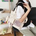 thumbnail image 4 of Multi-Pockets Crossbody Bag for Women, Adjustable Messenger Bag with Pendant for School Daily (D), 4 of 10
