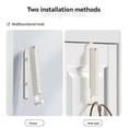 thumbnail image 5 of No Drilling Folding Clothes Drying Rack Towel Hooks Coat Rack Hat Wall Hanger Adhesive Wall Hooks Storage Hanging White, 5 of 5