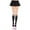 Black/Baby Pink, variant on Women's Striped top opaque knee hi 5736-WHITE/RED