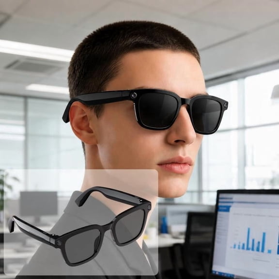 V03 Pro Smart AI Glasses with 8MP HD Camera, Video Recording Wifi Transmission, AI Smart Voice Assistant, Type: Sunglasses