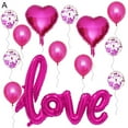 thumbnail image 2 of 1 Set Heart Balloon Inflatable Conjoined Aluminum Foil Happy Valentine's Day Love Letter Balloons Decor for Holiday-A, 2 of 7