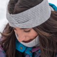 thumbnail image 3 of Diadema De Lana Gris Claro Para Mujer Made In Italy | Orejeras de punto para mujer | Diadema con orejas de invierno para mujer | Diadema Térmica, 3 of 5