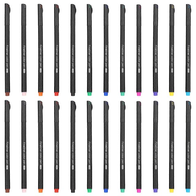 0.4mm Fine Point Colored Line Drawing Pens Journal Markers Fineliner Painting Accessories