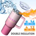 thumbnail image 3 of Insulated Stainless Steel Nurse Tumbler 40oz with Handle, Leak Proof Travel Coffee Mug, Nurse Appreciation Gifts for Women, Coworker Graduation Gift Idea, 3 of 5
