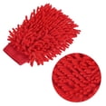 thumbnail image 4 of Uxcell Double-Sided Microfiber Soft Chenille Dusting Wash Mitten, Rose Red 2 Pack, 4 of 5
