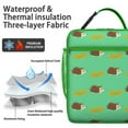 thumbnail image 2 of Hedgehog Insulated Lunch Bag Box Men Reusable Lunch Bag with Detachable Handle Lunch Tote Portable Bag School Camping, 2 of 6