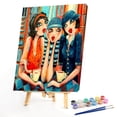 thumbnail image 2 of Cuadros Decorativos Pintura al óleo por números 3 hermanas de moda juego de dibujo pintado a mano sin marco regalo Likrtyny embutido en tela, 2 of 9
