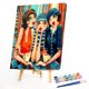 thumbnail image 4 of 3 moda hermanas pintura al óleo por números DIY conjunto lienzo pintura al óleo dibujo sin marco, 4 of 9