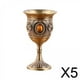 thumbnail image 1 of 5 Copas De Vino, Copas, Vasos, Bar, Degustación, Bronce, Naranja, 1 of 7