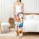 thumbnail image 4 of Fotbe Flowers Birds And Butterflies Pantalones de Pijama para Mujer, Pantalones de Dormir, Pantalones Pj con Cordón y Bolsillos-Medium, 4 of 6