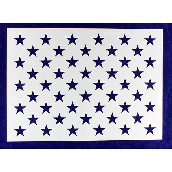 50 Star Field Stencil-G-Spec14 Mil -16.15"H X 22.80L" - Painting /Crafts/ Templates