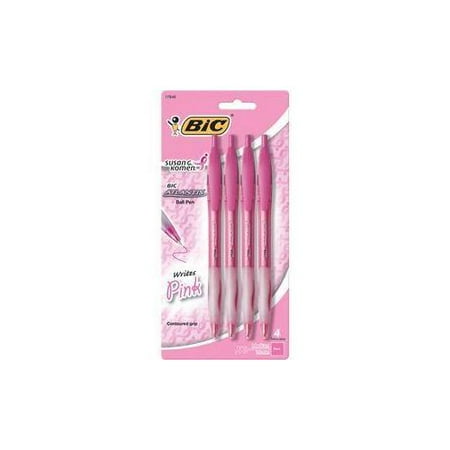 pink bic atlantis ink pkg retractable pen ball walmart