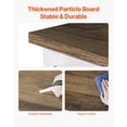 thumbnail image 4 of VEVOR Coffee Bar Cabinet 3-Tier Coffee Bar Table with Barn Doors Brown White, 4 of 9