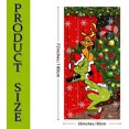 thumbnail image 3 of Grinch Decoraciones navideñas Grinch Cubierta para puerta Feliz Grinchmas Cubierta para puerta 6 x 3 pies Bandera de rejilla de búfalo negro Fotografía Banner Navidad Invierno Vacaciones Hogar Cocina, 3 of 3