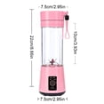 thumbnail image 4 of Exprimidor Automático Alimentos Frescos 400 Ml Con 6 Cuchillas Portátil para () Rosa, 4 of 4