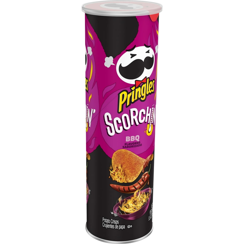 Pringles Potato Crisps Chips, BBQ, Fiery Spicy Snacks, 5.5oz Walmart