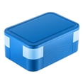 thumbnail image 6 of Lonian 2-Tier Stackable Bento Lunch Box Rectangle with 1 Fork, Spoon, Dressing Container, BPA-Free, Dishwasher Safe, Food-Safe Materials, Royal Blue, 6 of 8