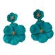 thumbnail image 4 of Pendientes colgantes de flores, pendientes de pétalos florales, pendientes colgantes para vacaciones, mujeres, niñas, joyería del día de San Valentín, Verde, 4 of 8