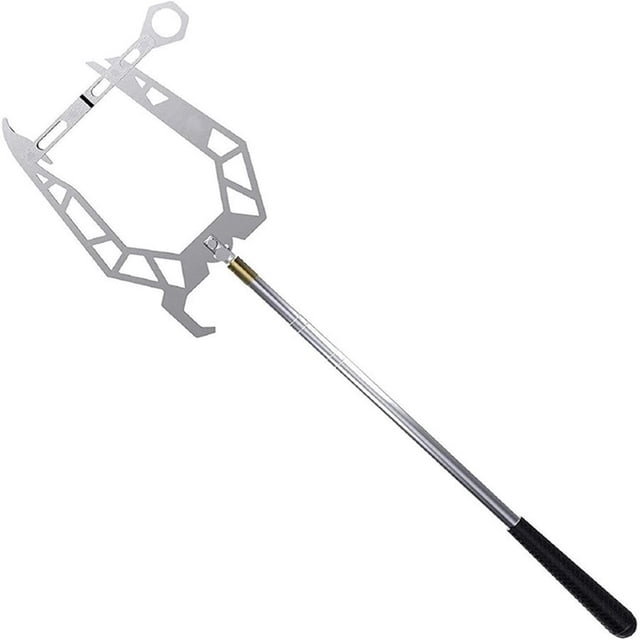 LEEYNEER Telescoping Automatic Boat Dock Hook Stainless Steel Dock Hook Cable Wire Guider Ship Parking Tool Multi-Function Alloy Telescopic Mooring Rope Threading Hook Stainless Steel Do